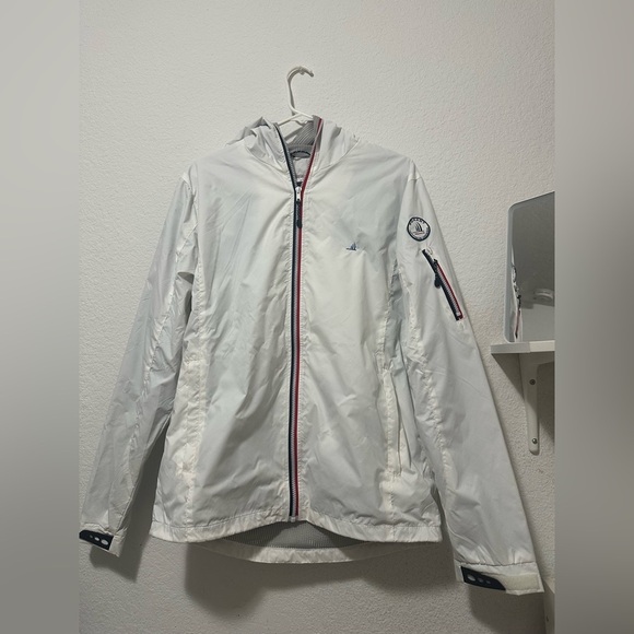 Ponant France White Nylon Hoodie Jacket size M - Picture 7 of 15